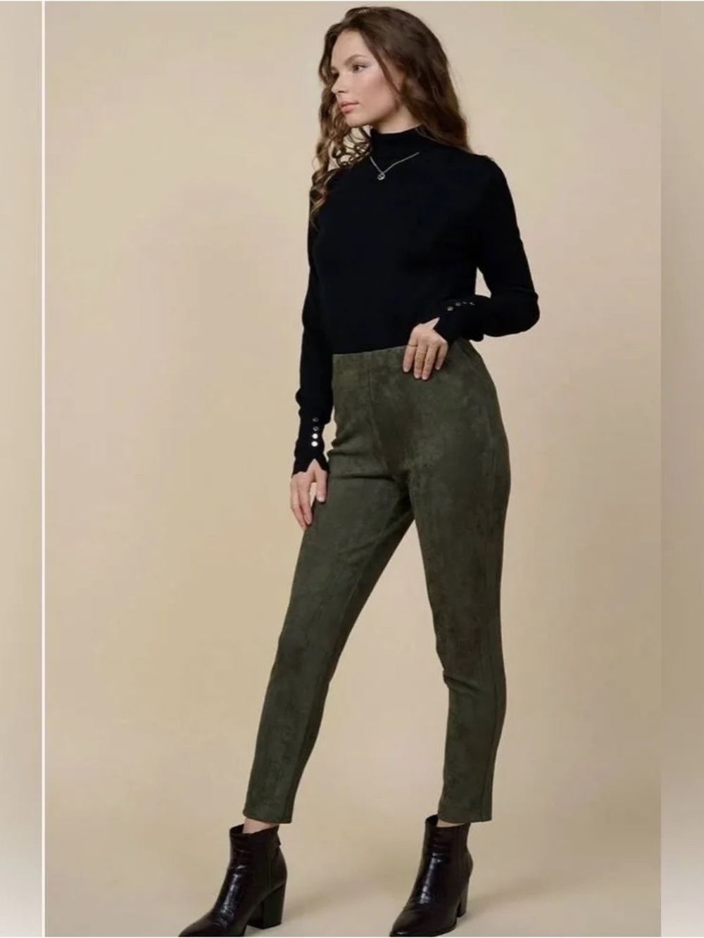 one 5 one Olive Green Skinny Pants